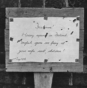 Patriotic Prints: Notice to Irish Munsters from Germans, 1916