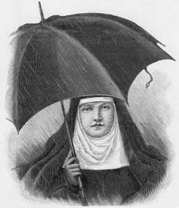 Contact Prints: NUN IN THE RAIN