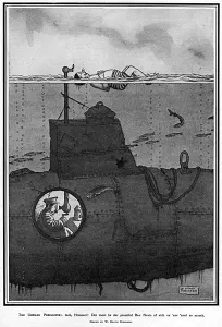 Swimmer Prints: Off the Coast of Scotland by William Heath Robinson