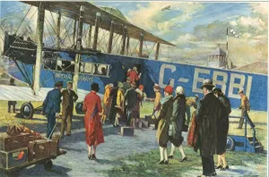 Air Port Prints: Off for Paris by W. Bryce Hamilton