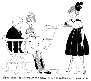 Fred Prints: Office girls drawn by Fish, WW1
