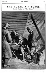 Planning Prints: Officers of the Royal Air Force studying the days work