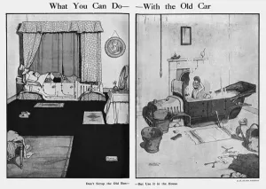 Recycling Prints: What you can do with the old car by Heath Robinson