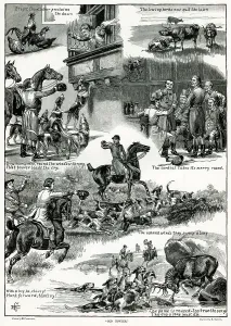 1885 Prints: Old Tower Fox Hunting Scenes Scene 1885 1880s