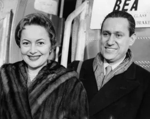 Born Prints: Olivia de Havilland and husband