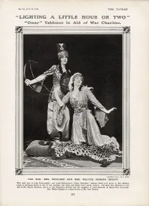 June Prints: Omar tableaux in aid of war charities, 1916