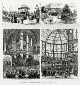 Lake Prints: Opening of the Albert Palace in Battersea, London in 1885