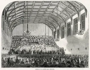 Opening Prints: The opening concert at the new St Martins Hall, Long Acre, London. Date: 1850