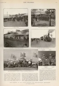 Opening Prints: Opening of the Congo railway, page from The Graphic