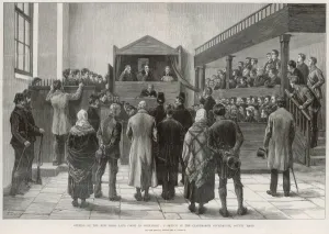 Mayo Prints: Opening of Irish Land Court, Connaught, 1881