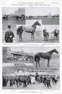 John Prints: The Opening of the new Racecourse at Newbury, Berkshire. Date: 1905
