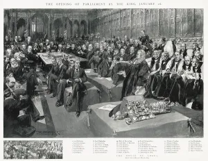 Edward Prints: Opening of Parliament by King Edward VII. Date: 16th January 1902