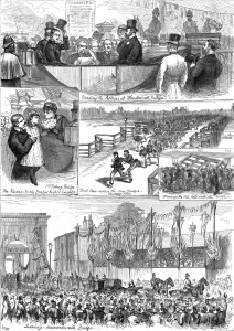 Meeting Prints: Opening of Wandsworth, Putney and Hammersmith Bridges, Londo