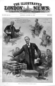 1899 Prints: Opening of the war session of Parliament: Boer Crisis