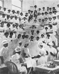 College Prints: An operating theatre with an all female audience
