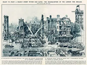 Twenties Prints: An organisation of splendid efficiency - the London Fire Brigades headquarters
