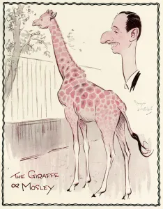 Personalities Prints: Oswald Mosley as a giraffe by George Whitelaw