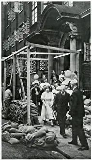 Hospital Prints: Outbreak of WWII - Queen visits Vincent Square hospital 1939