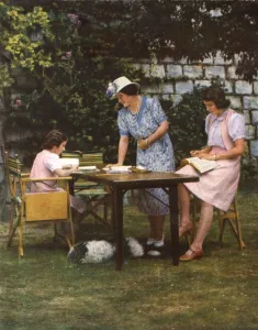 Princesses Prints: Outdoor study for Princess Elizabeth and Margaret