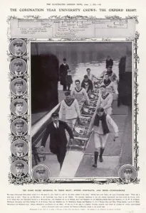 Boating Prints: Oxford Boat Crew 1911