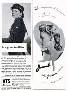 Advertisements Prints: Page of adverts for women 1941