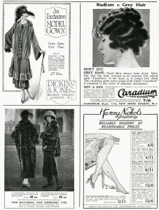 Jones Prints: Page of fashion adverts - April 1924