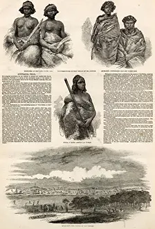 Prints of Page from The Illustrated London News reporting on the indigenous people of Australia Felix, Port Phillip, in New South Wales July Prints: Page from The Illustrated London News reporting on the indigenous people of Australia