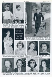 Bowes Prints: Page from The Sphere featuring photographs of the best man
