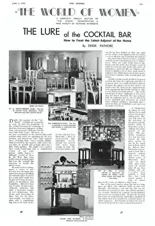 Twenties Prints: Page from The Sphere written by interiors expert Derek Patmore
