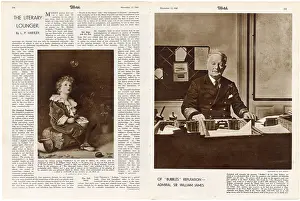 John Prints: Two page spread in The Sketch magazine featuring a portrait of Admiral Sir William James