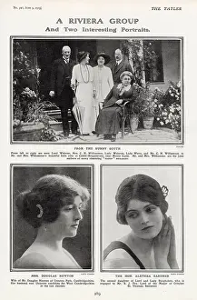 June Prints: Page from The Tatler, 9th June 1915: A Riviera Group consisting of Lord Waleran