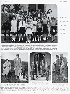 Cecil Prints: Page from The Tatler featuring a photograph of a group at the 8th birthday part of