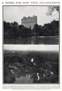 Building Prints: Page from The Tatler reporting on the new Plaza Hotel, a hotel for New York