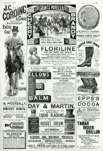 Advertisements Prints: Page of Victorian adverts 1895