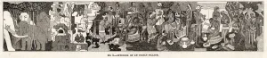 1849 Prints: Painting of the interior of an India Palace in the Ajunta Caves