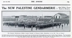 Twenties Prints: The Palestine Gendarmerie (British section) - paraded at Plymouth before embarking on the S