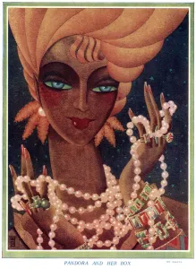 Deco Prints: Pandora and her box by Sogata