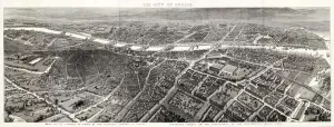 1864 Prints: Panorama of The City of Dublin. Ireland