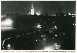 1937 Prints: panorama of London buildings