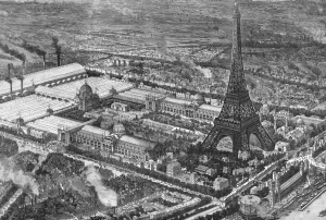 Parisian Prints: Paris Exhibition 1889 including Eiffel Tower