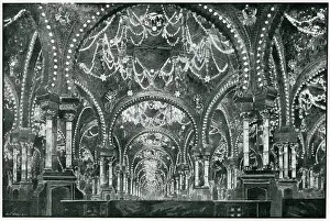 Lights Prints: Paris Exhibition - Interor of the Hall of Illuminations 1900