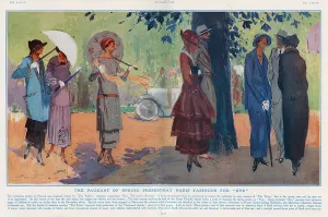 Parisian Prints: Paris Fashions, 1924 by drawn by Peroud