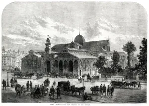 Exterior Prints: Paris new market of Temple 1865