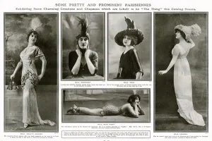Modelling Prints: Parisennes models wearing the latest fashion 1912