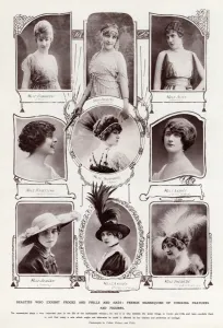 Feathered Prints: Parisienne models wearing headdresses 1914