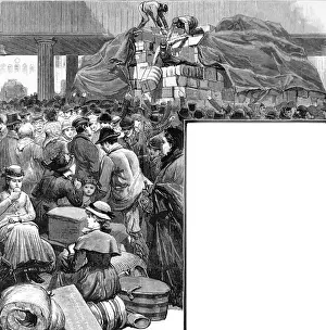 Baggage Prints: Passengers claiming luggage at Liverpool Railway Station, 18