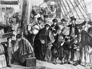 1869 Prints: Passengers on an Emigrant Ship, Britain, 1869
