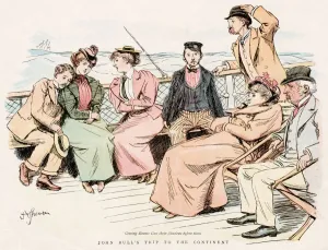 Trip Prints: Passengers feeling poorly as the Channel boat pitches... Date: 1897