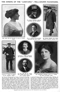 Personalities Prints: Passengers of the Lusitania