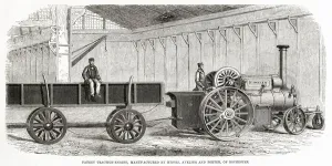 Straw Prints: Patent Traction Engine 1863
